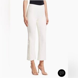 NWOT ALEXIS Larenz Flare-leg Side-button Cropped Pants In White size XS